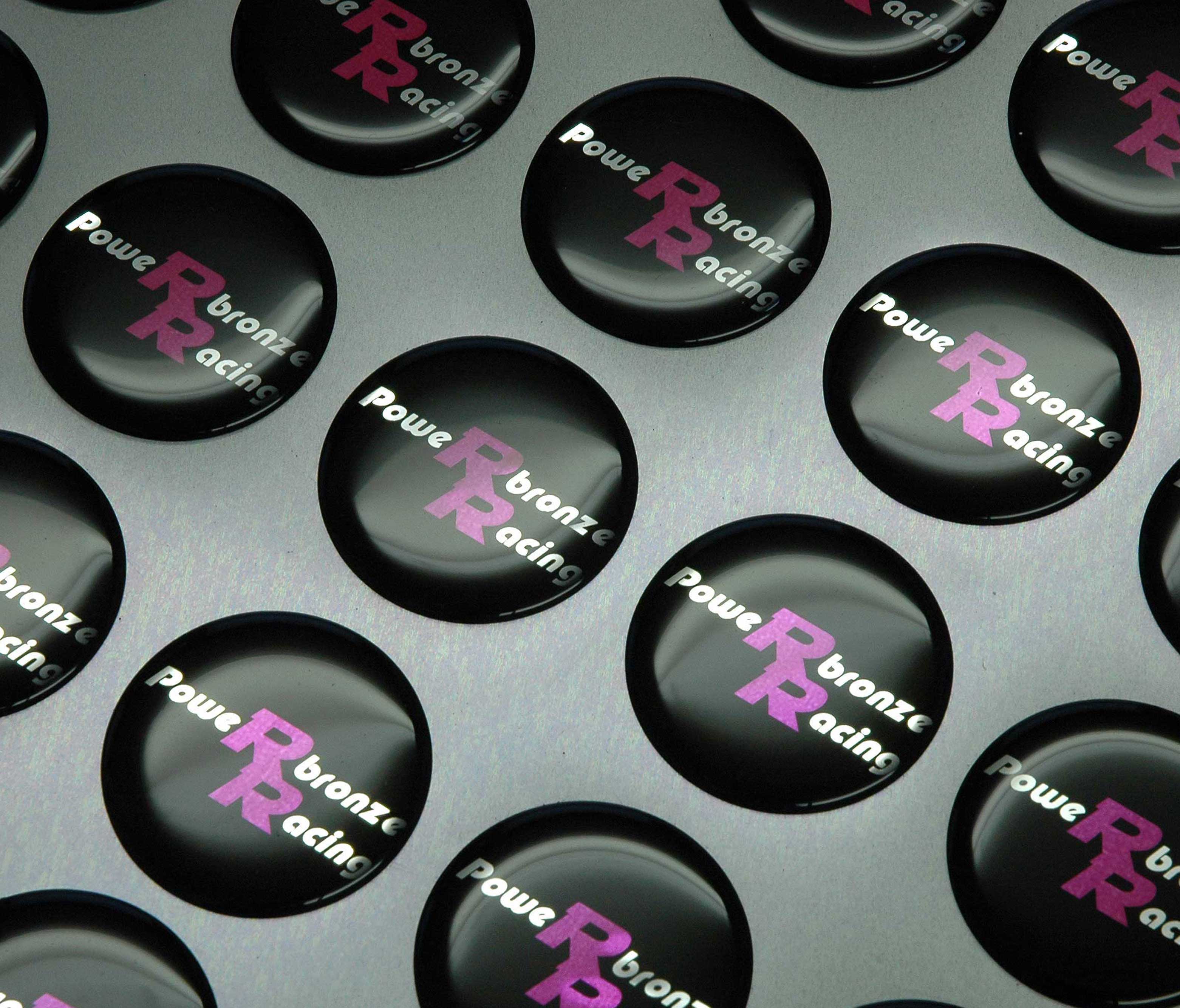 Domed Promotional Labels Resin Domed Products